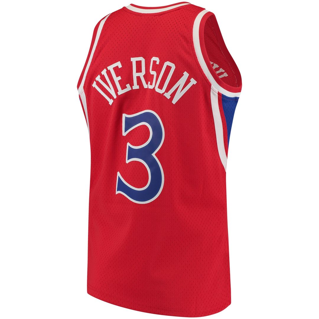 Allen Iverson Philadelphia 76ers Mitchell & Ness 1996/97 Hardwood Classics Authentic Jersey - Red