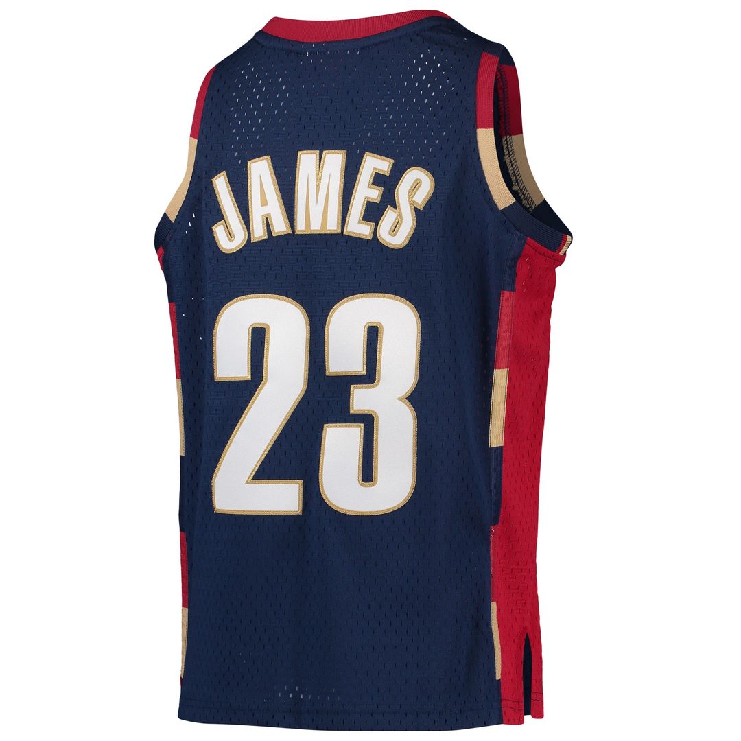 LeBron James Cleveland Cavaliers Mitchell & Ness Youth 2003 - 04 Hardwood Classics Swingman Jersey - Wine