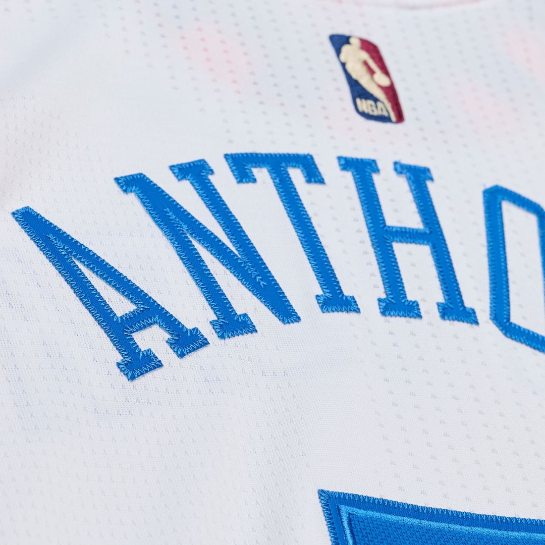 Carmelo Anthony New York Knicks Mitchell & Ness 2015 - 16 Hardwood Classics Authentic Jersey - White