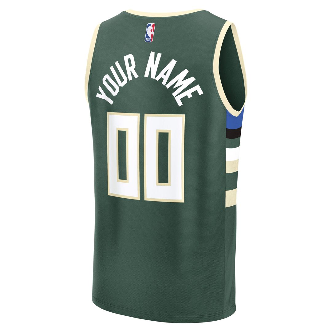 Milwaukee Bucks Fanatics Fast Break Custom Jersey - Association Edition - White