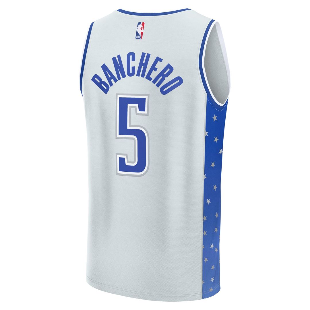 Paolo Banchero Orlando Magic Fanatics Youth 2025/26 City Edition Fast Break Jersey - Silver