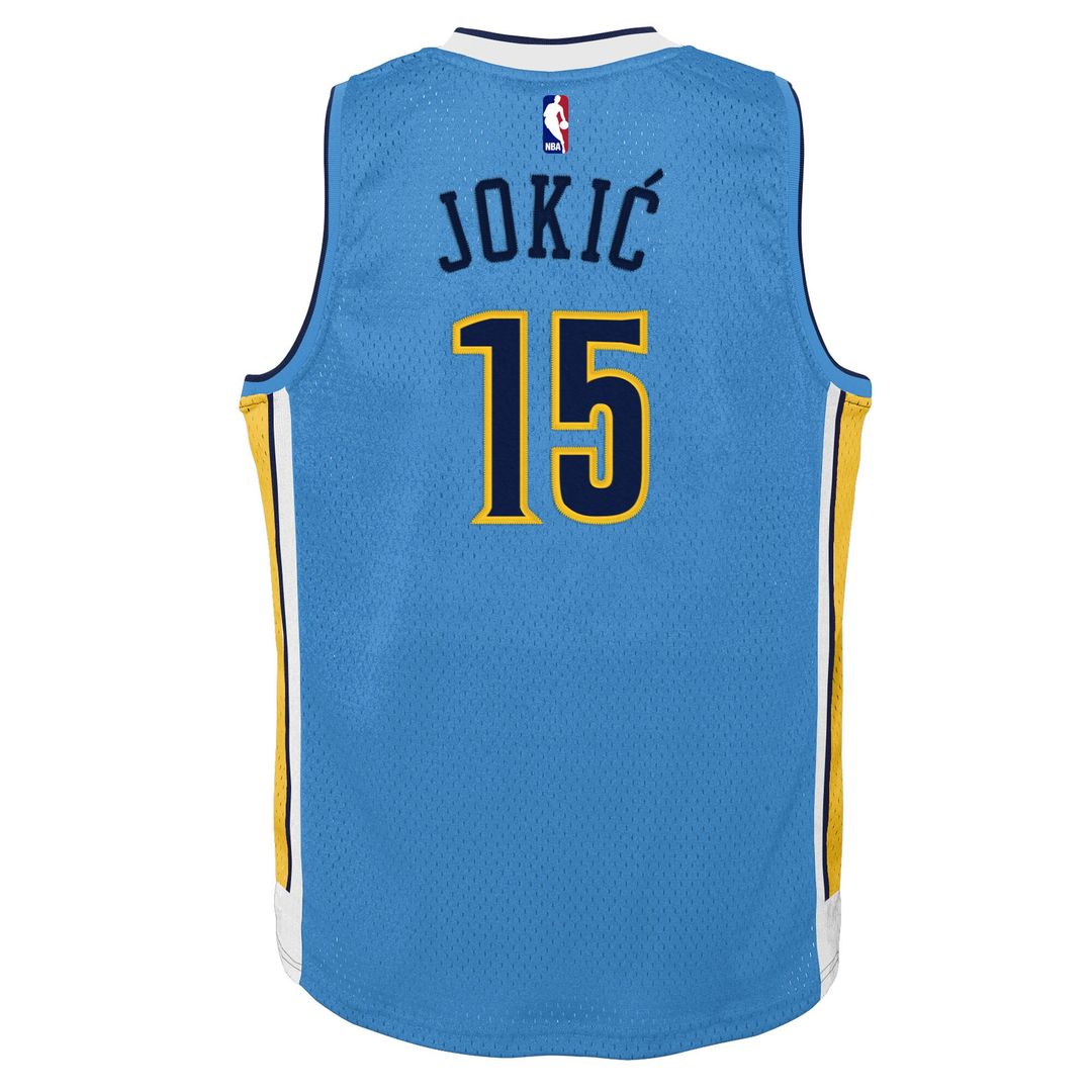 Nikola Jokic Denver Nuggets Mitchell & Ness Youth 2016/17 Hardwood Classics Swingman Jersey - Light Blue