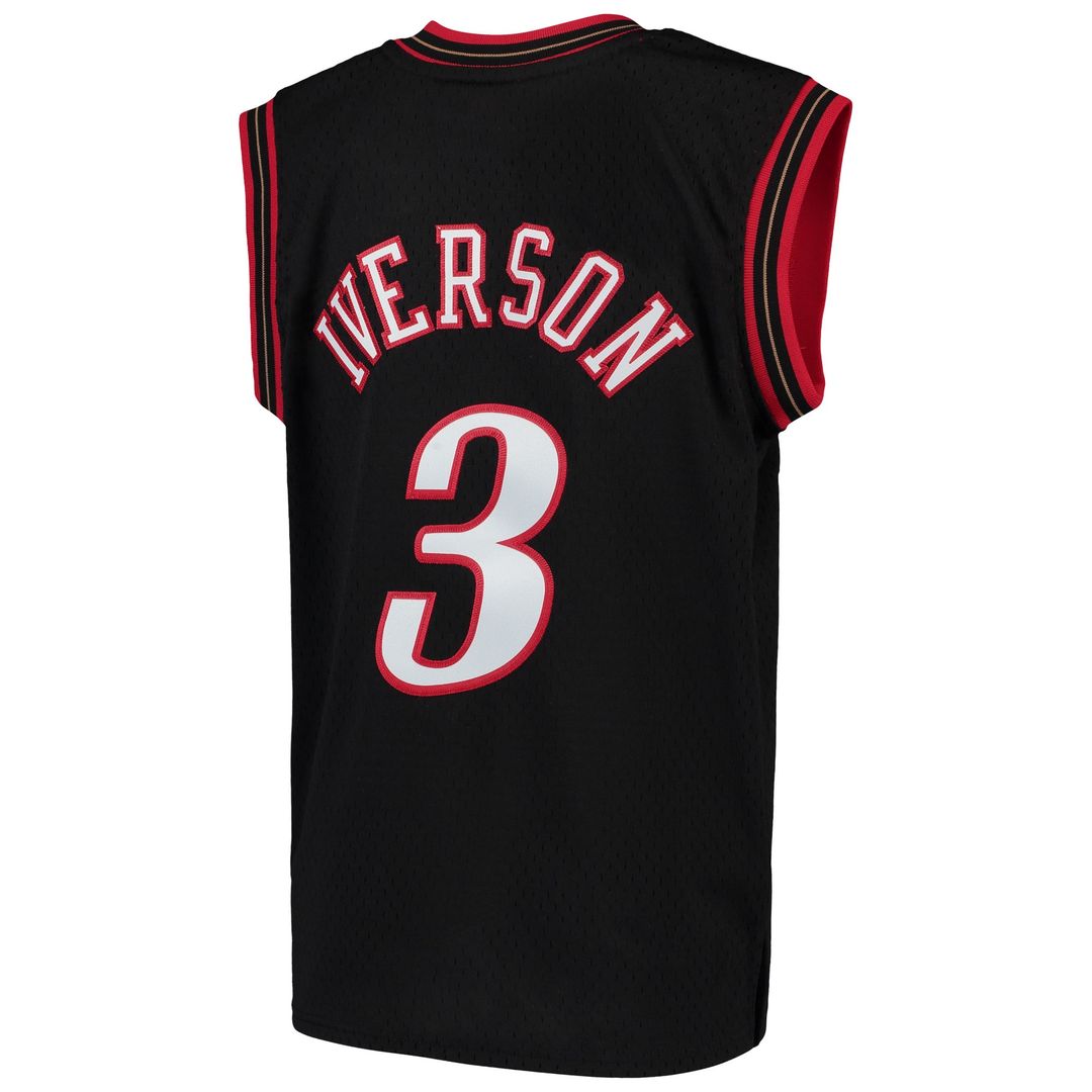 Allen Iverson Philadelphia 76ers Mitchell & Ness Youth 1996/97 Hardwood Classics Swingman Throwback Jersey - Red