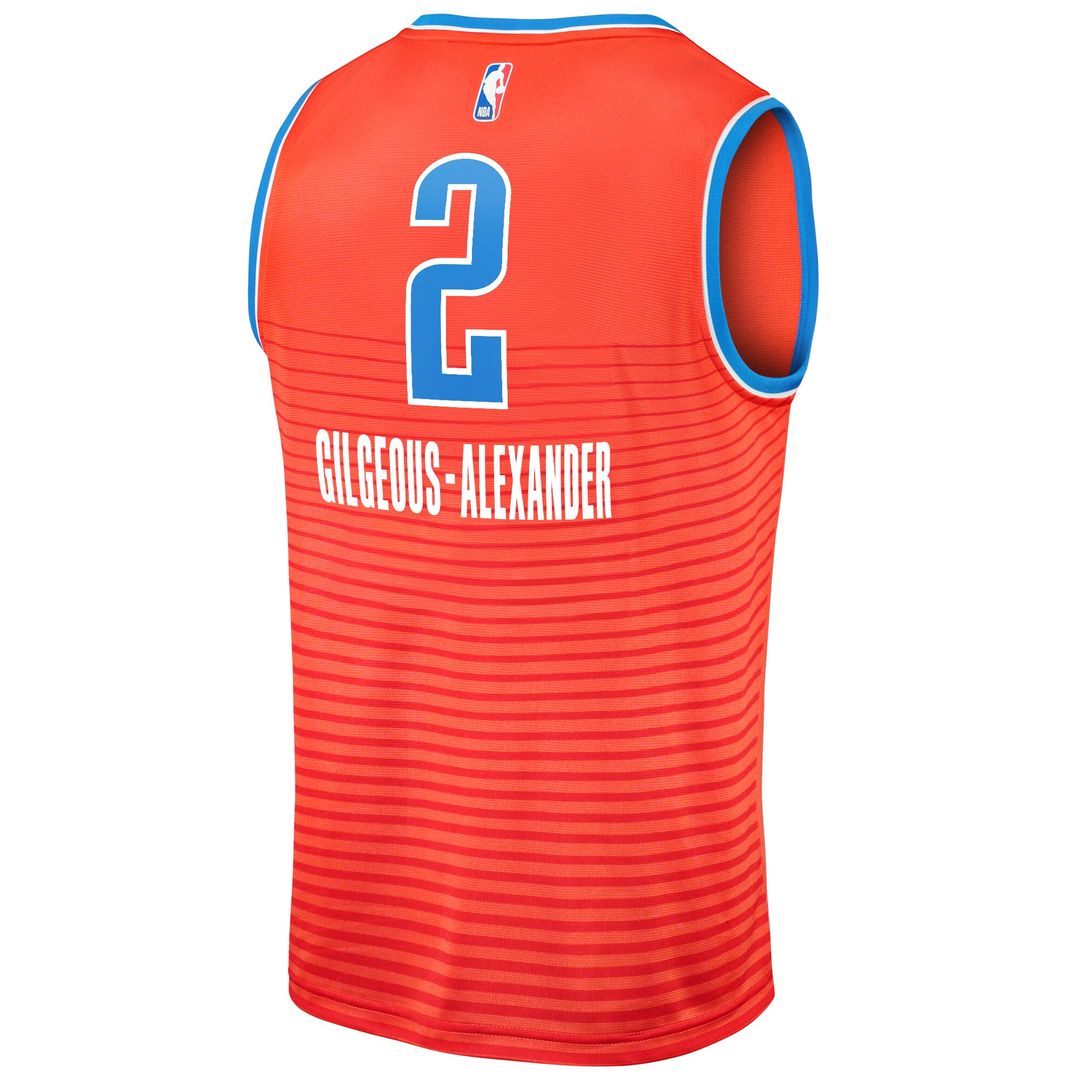 Shai Gilgeous - Alexander Oklahoma City Thunder Fanatics Fast Break Player Jersey - Statement Edition - Orange