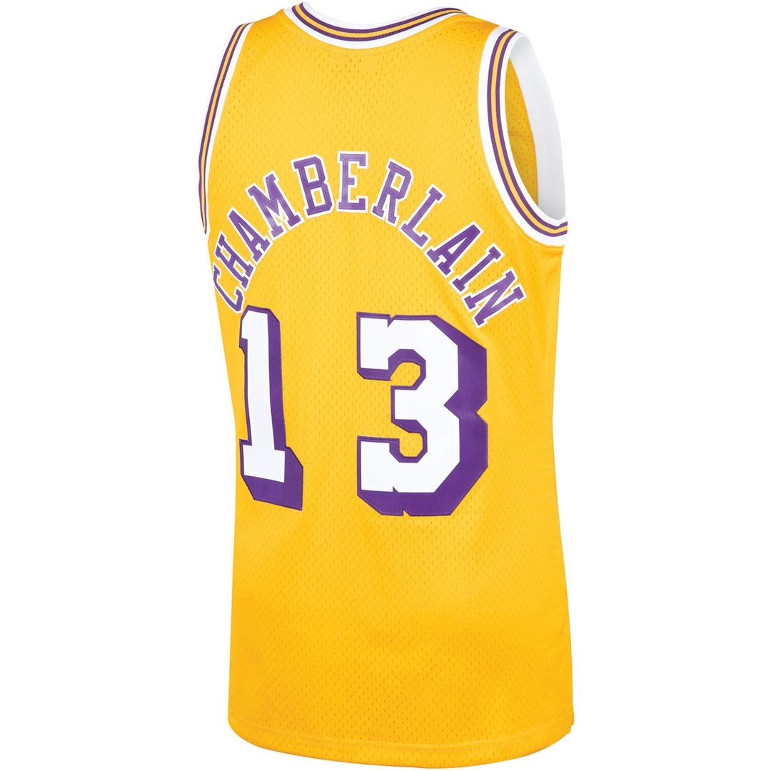 Wilt Chamberlain Los Angeles Lakers Mitchell & Ness 1971/72 Hardwood Classics Swingman Jersey - Gold