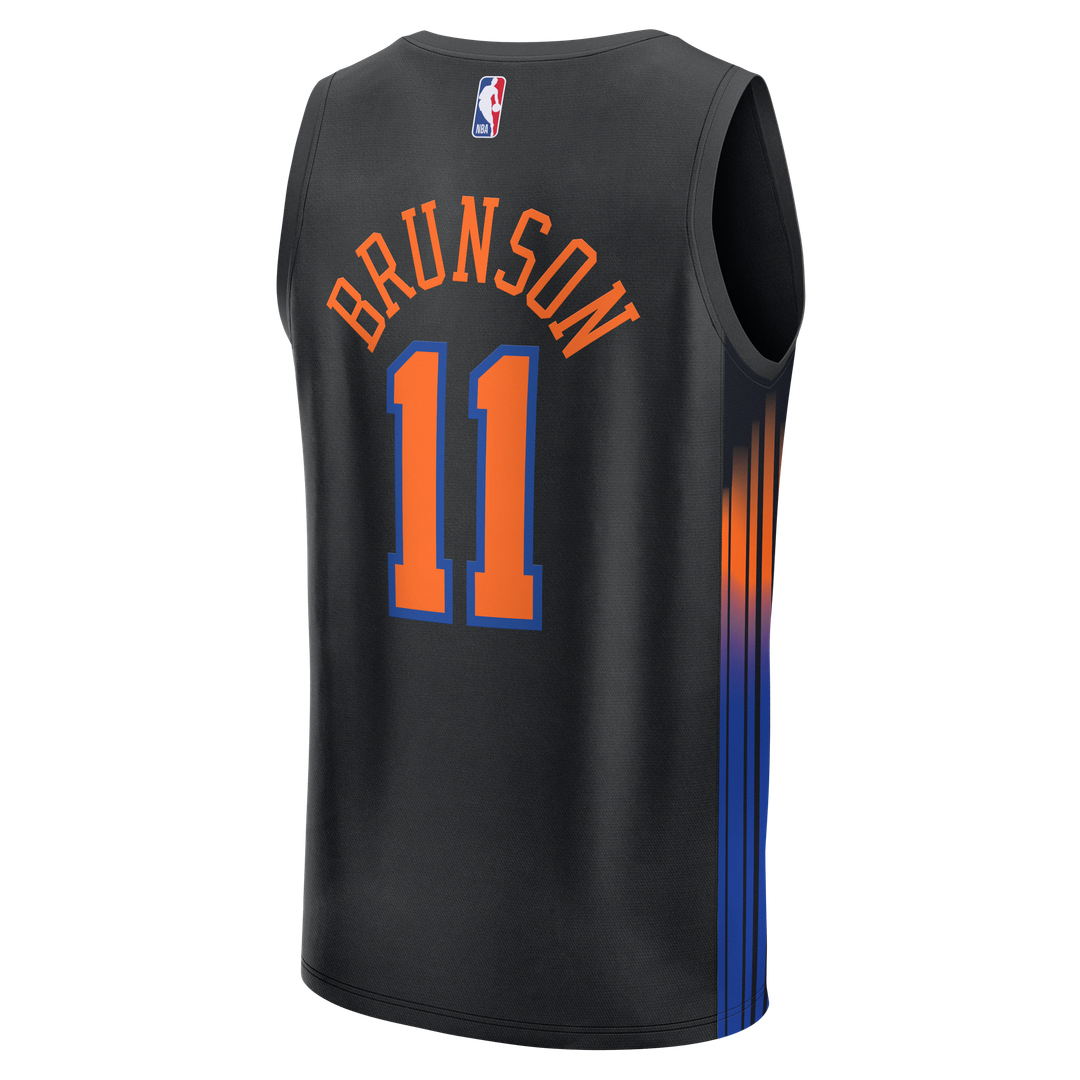 Jalen Brunson New York Knicks Fanatics Youth Fast Break Jersey - Statement Edition - Black