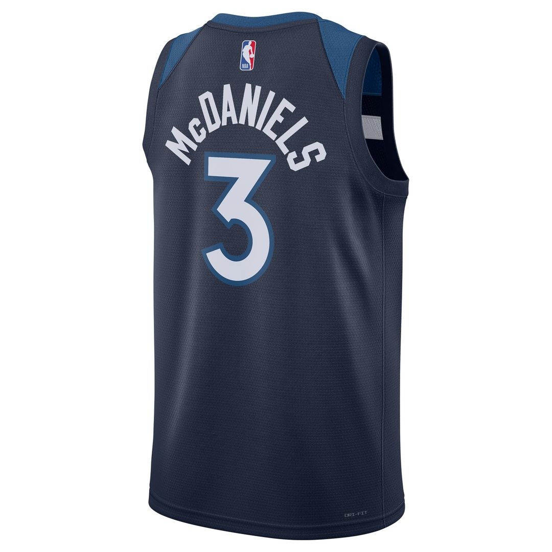Jaden McDaniels Minnesota Timberwolves Nike Unisex Player Swingman Jersey - Icon Edition - Navy