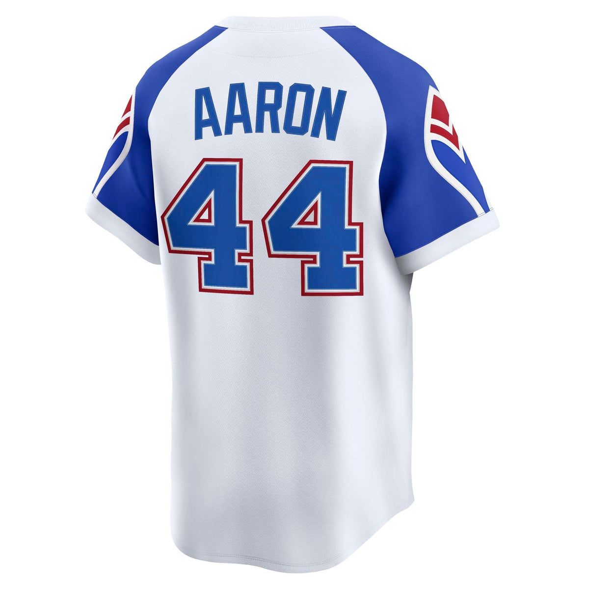 Men's Atlanta Braves Hank Aaron Nike White Throwback Cooperstown Collection Limited Jersey - 4