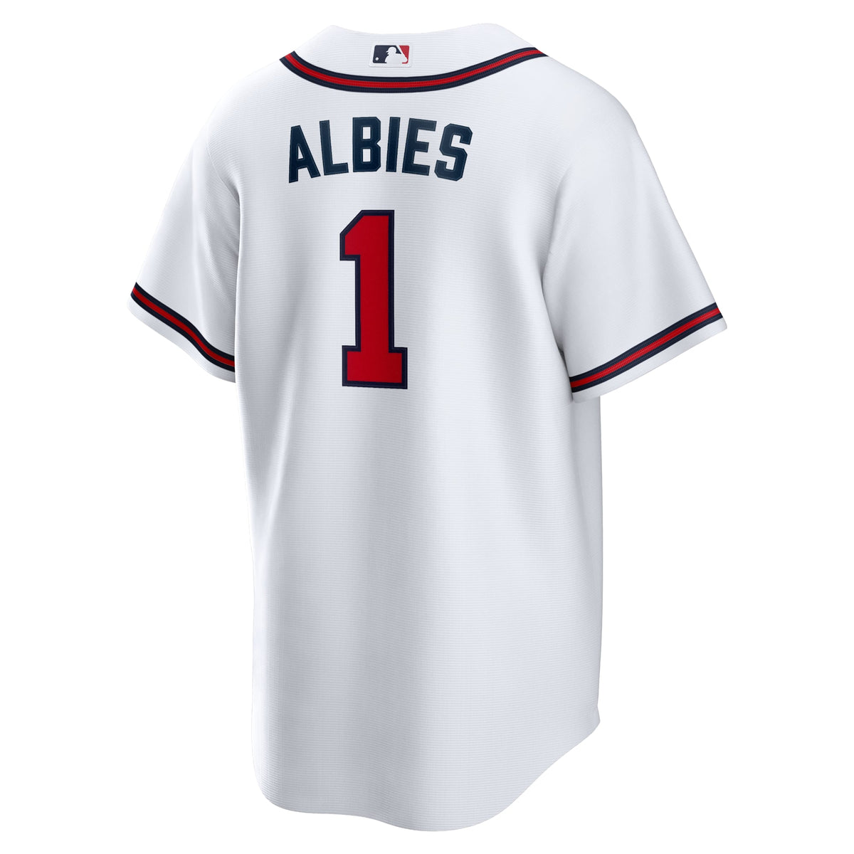 Men's Atlanta Braves Ozzie Albies Nike White Home Replica Player Name Jersey - 4