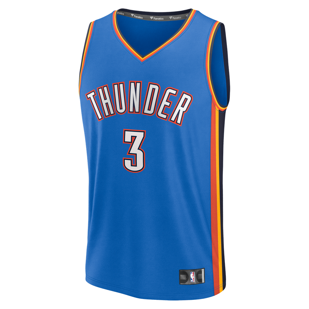 Jared McCain Oklahoma City Thunder Fanatics Youth Fast Break Jersey - Icon Edition - Blue