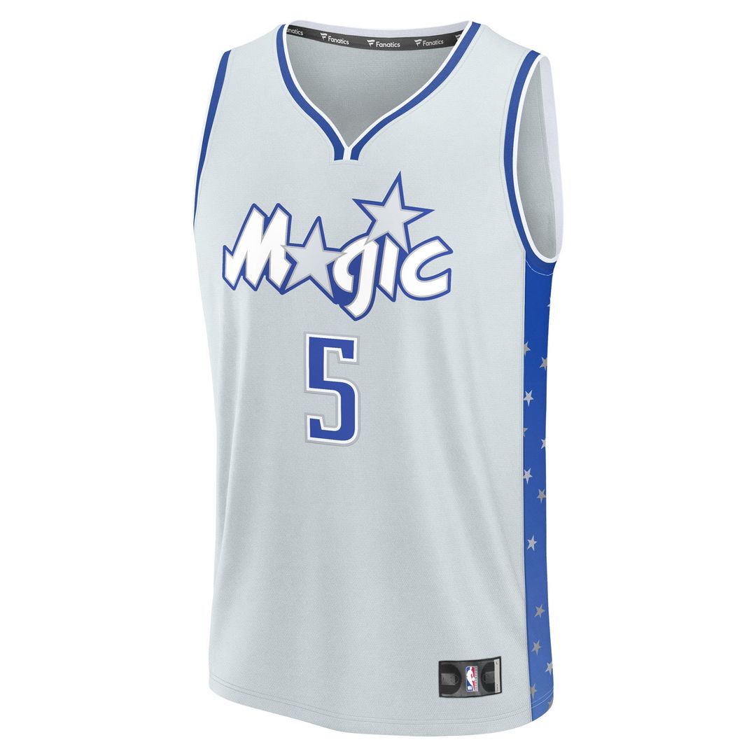 Paolo Banchero Orlando Magic Fanatics Youth 2025/26 City Edition Fast Break Jersey - Silver