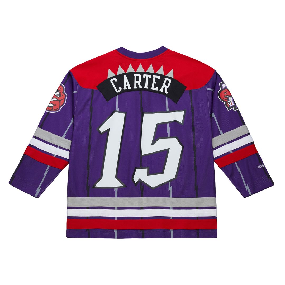 Vince Carter Toronto Raptors Mitchell & Ness Unisex Maxxed Out Fashion Hockey Jersey - Purple