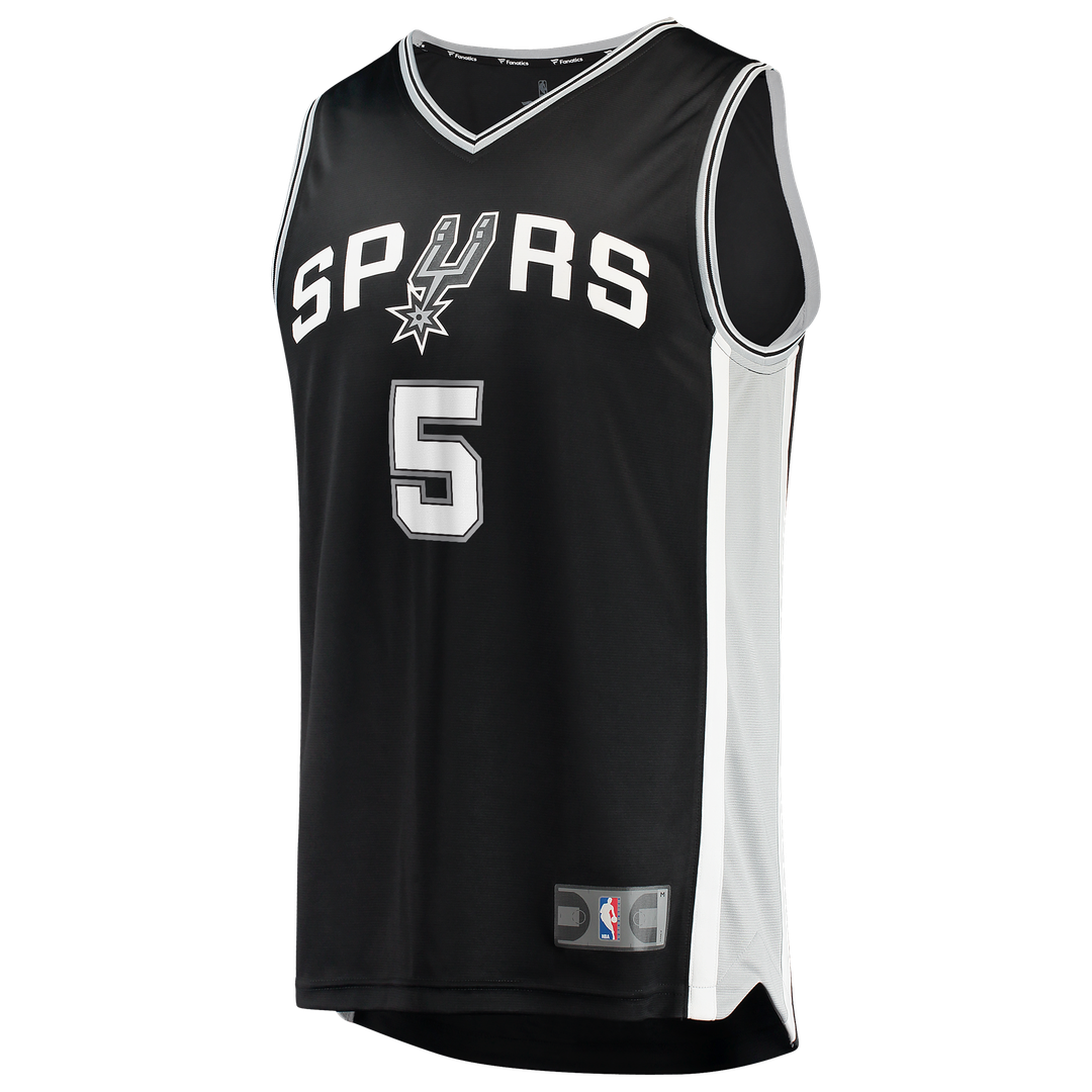 Stephon Castle San Antonio Spurs Fanatics 2026 NBA Finals Patch Fast Break Jersey - Icon Edition - Black