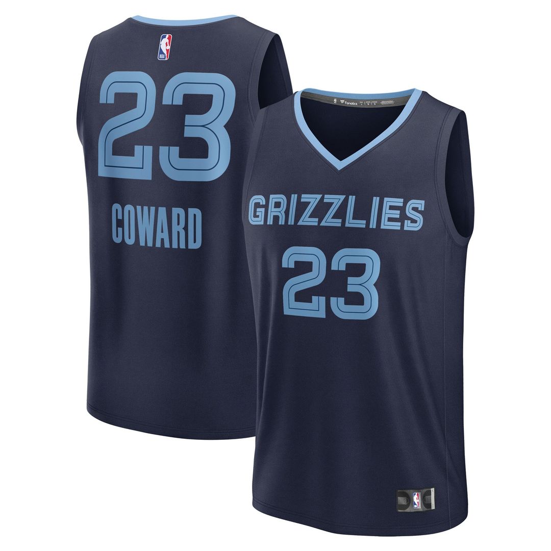 Cedric Coward Memphis Grizzlies Fanatics Youth 2025 NBA Draft First Round Pick Fast Break Replica Jersey - Icon Edition - Navy