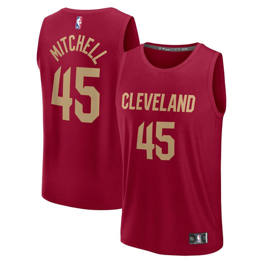 Donovan Mitchell Cleveland Cavaliers Fanatics Youth Fast Break Player Replica Jersey - Icon Edition - Wine