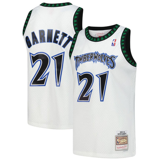 Kevin Garnett Minnesota Timberwolves Mitchell & Ness Hardwood Classics Swingman Jersey - White