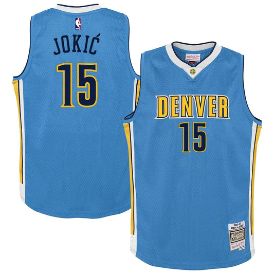 Nikola Jokic Denver Nuggets Mitchell & Ness Youth 2016/17 Hardwood Classics Swingman Jersey - Light Blue