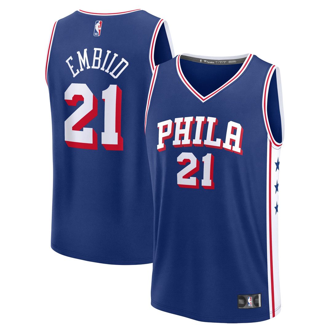 Joel Embiid Philadelphia 76ers Fanatics Youth Fast Break Player Replica Jersey - Icon Edition - Royal
