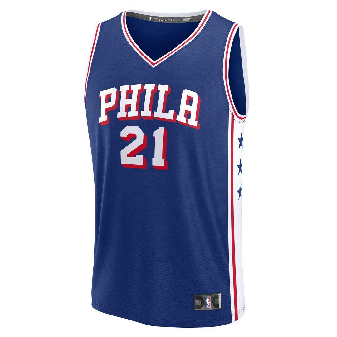 Joel Embiid Philadelphia 76ers Fanatics Fast Break Player Replica Jersey - Icon Edition - Royal