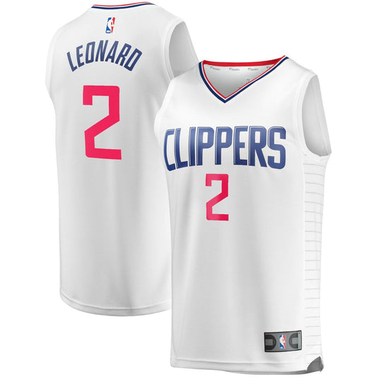 Kawhi Leonard LA Clippers Fanatics Fast Break Player Replica Jersey - White - Association Edition