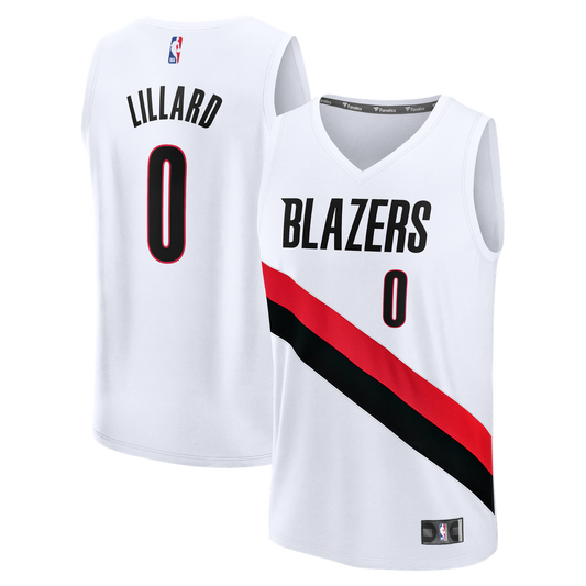 Damian Lillard Portland Trail Blazers Fanatics Fast Break Replica Jersey - White - Association Edition