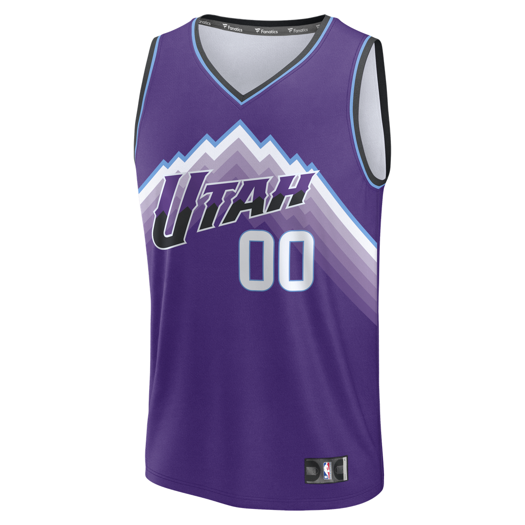 Utah Jazz Fanatics Fast Break Custom Jersey - Statement Edition - Black