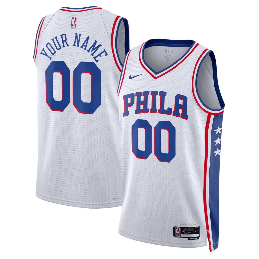 Philadelphia 76ers Nike Unisex 2022/23 Swingman Custom Jersey Royal - Icon Edition
