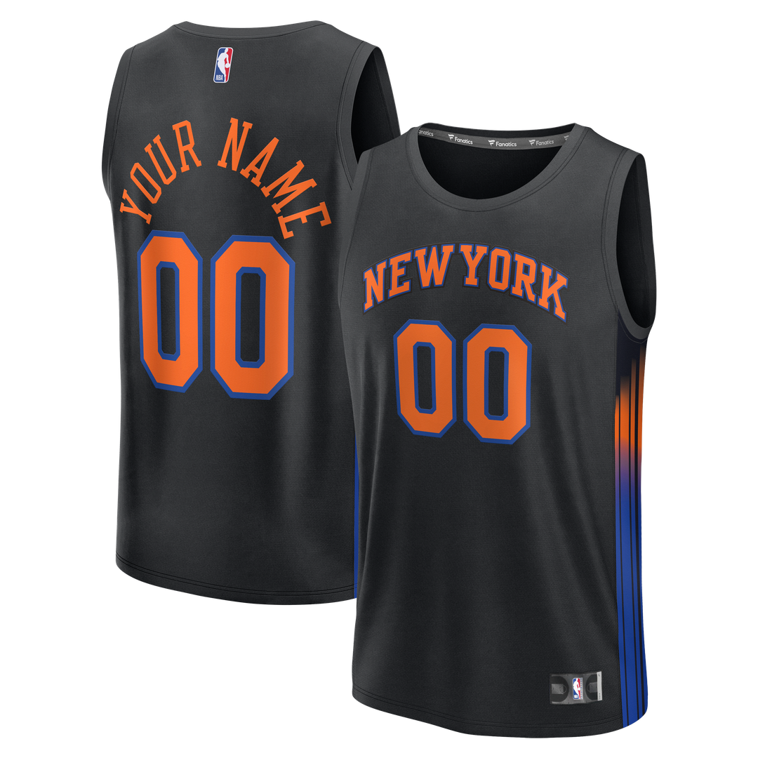 New York Knicks Fanatics Fast Break Custom Jersey - Statement Edition - Navy