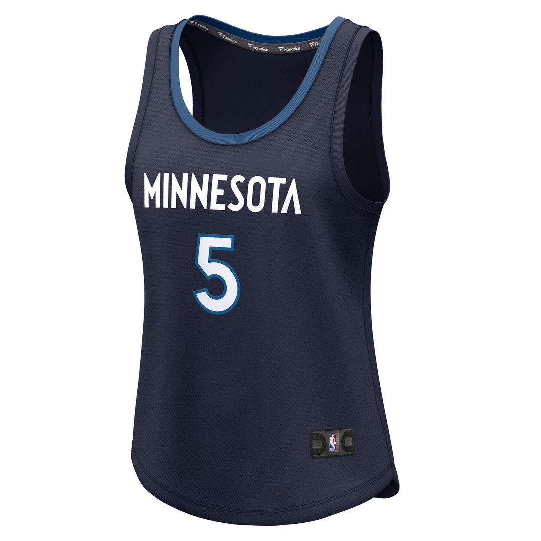 Anthony Edwards Minnesota Timberwolves Fanatics Women's Fast Break Player Jersey - Icon Edition - Navy