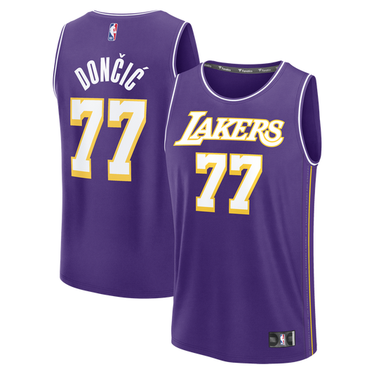 Luka Dončić Los Angeles Lakers Fanatics Youth Fast Break Jersey - Statement Edition - Purple