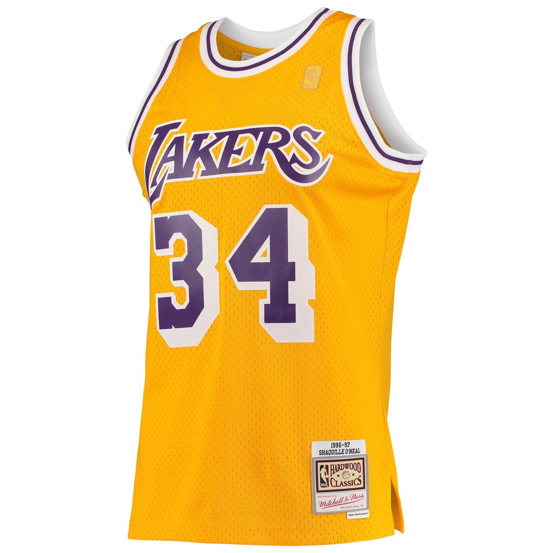 Shaquille O'Neal Los Angeles Lakers Mitchell & Ness Hardwood Classics Swingman Jersey - Purple