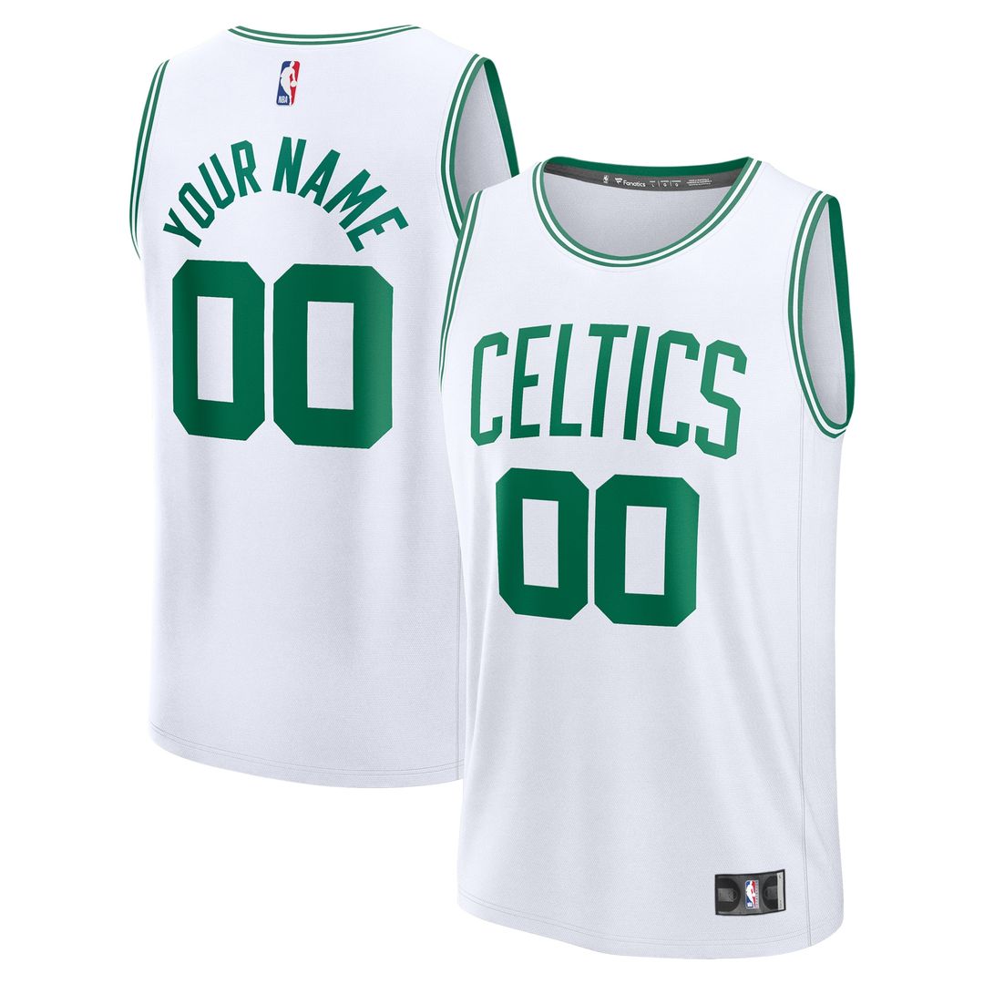 Boston Celtics Fanatics Youth Fast Break Custom Replica Jersey - Kelly Green - Icon Edition