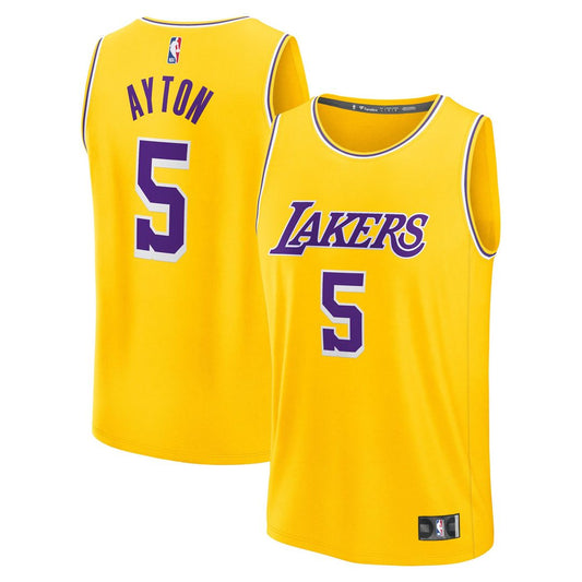 Deandre Ayton Los Angeles Lakers Fanatics Youth Fast Break Player Replica Jersey - Icon Edition - Gold