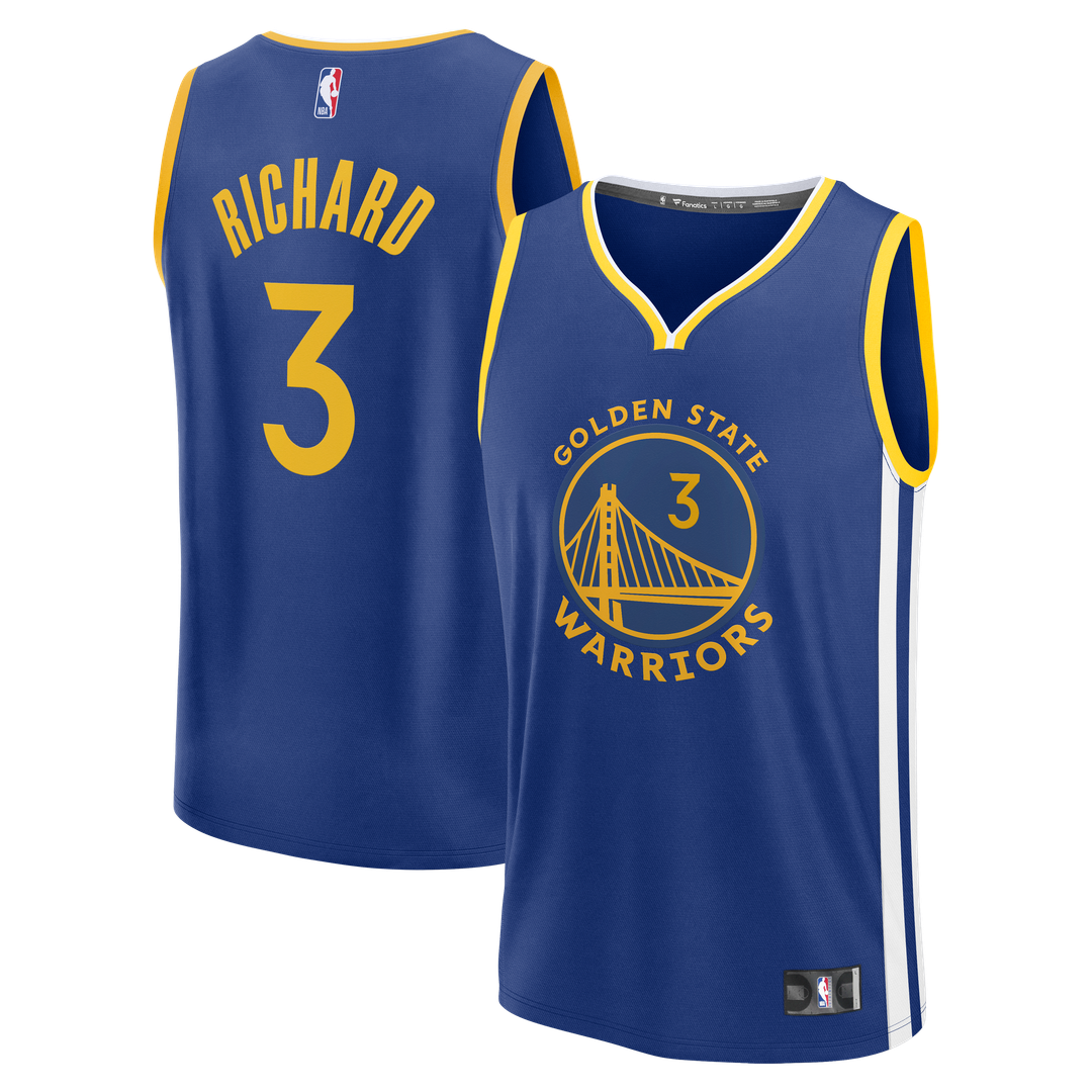 Will Richard Golden State Warriors Fanatics Fast Break Replica Jersey - Blue - Icon Edition