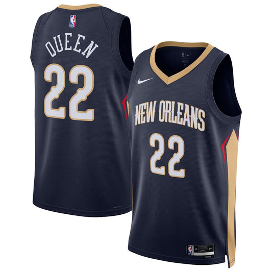 Derik Queen New Orleans Pelicans Nike Unisex Swingman Jersey - Icon Edition - Navy