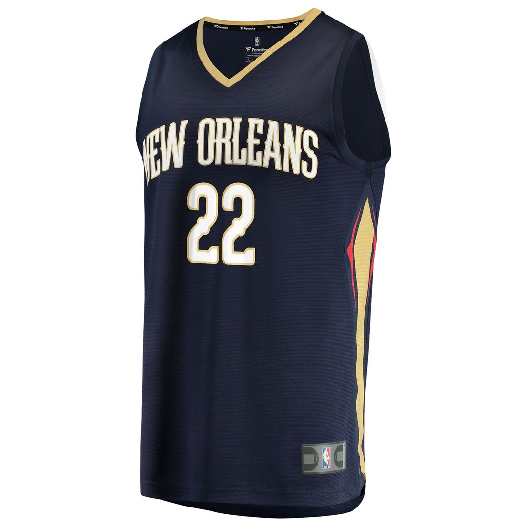Derik Queen New Orleans Pelicans Fanatics Fast Break Replica Jersey - Navy - Icon Edition