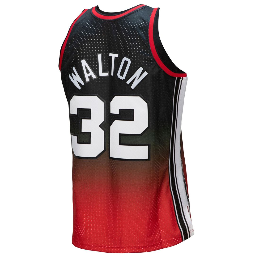 Bill Walton Portland Trail Blazers Mitchell & Ness 1976/77 Hardwood Classics Fadeaway Player Swingman Jersey - Red/Black