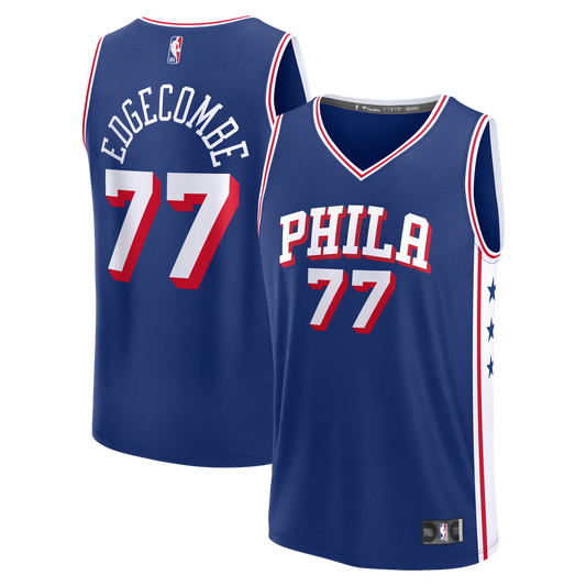VJ Edgecombe Philadelphia 76ers Fanatics Fast Break Jersey - Royal - Icon Edition