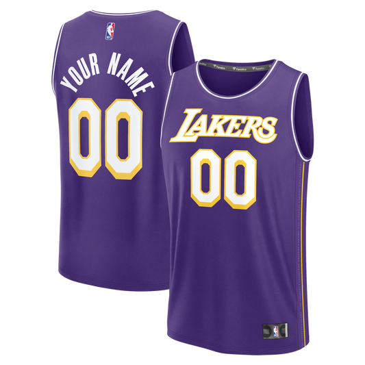 Los Angeles Lakers Fanatics Fast Break Custom Jersey - Icon Edition - Purple