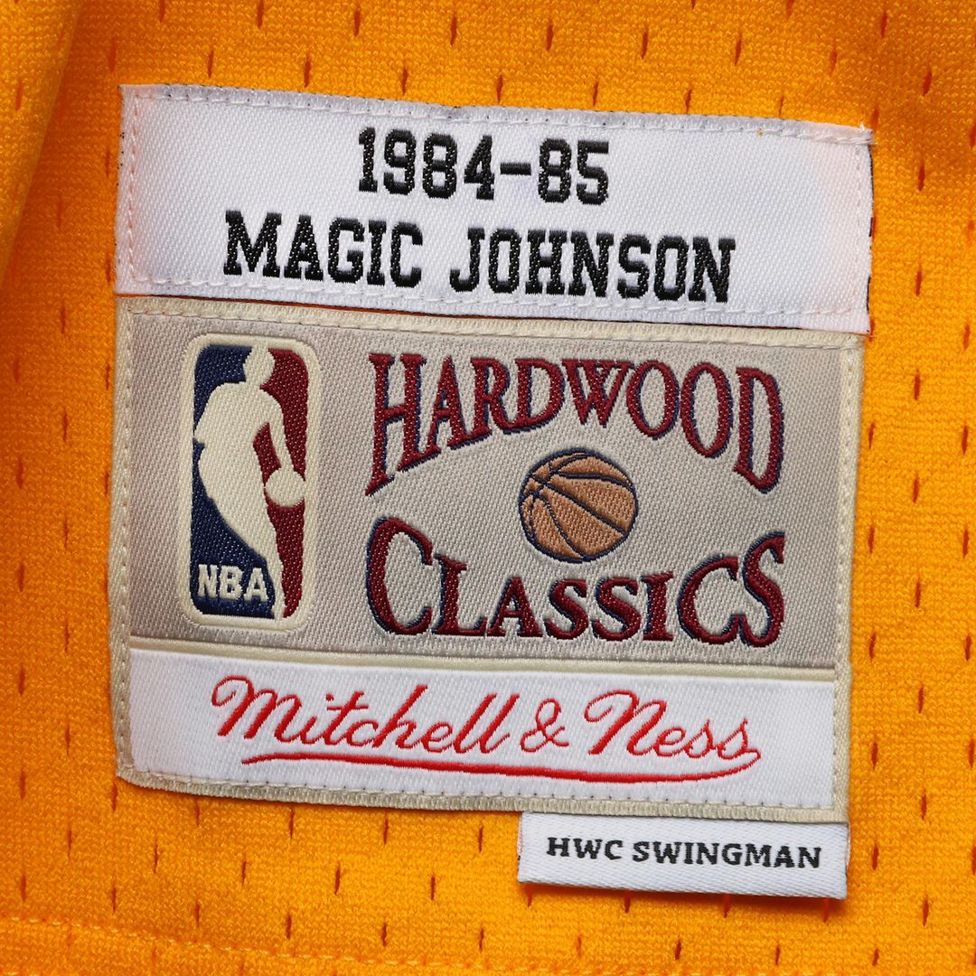 Magic Johnson Los Angeles Lakers Mitchell & Ness 1984/85 Hardwood Classics Swingman Jersey - Purple