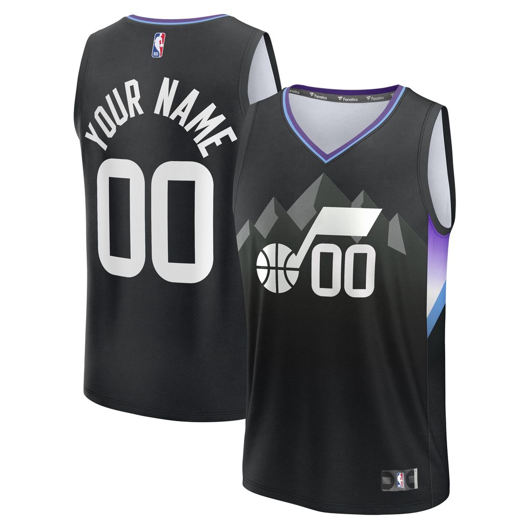 Utah Jazz Fanatics Youth Fast Break Replica Custom Jersey - Association Edition