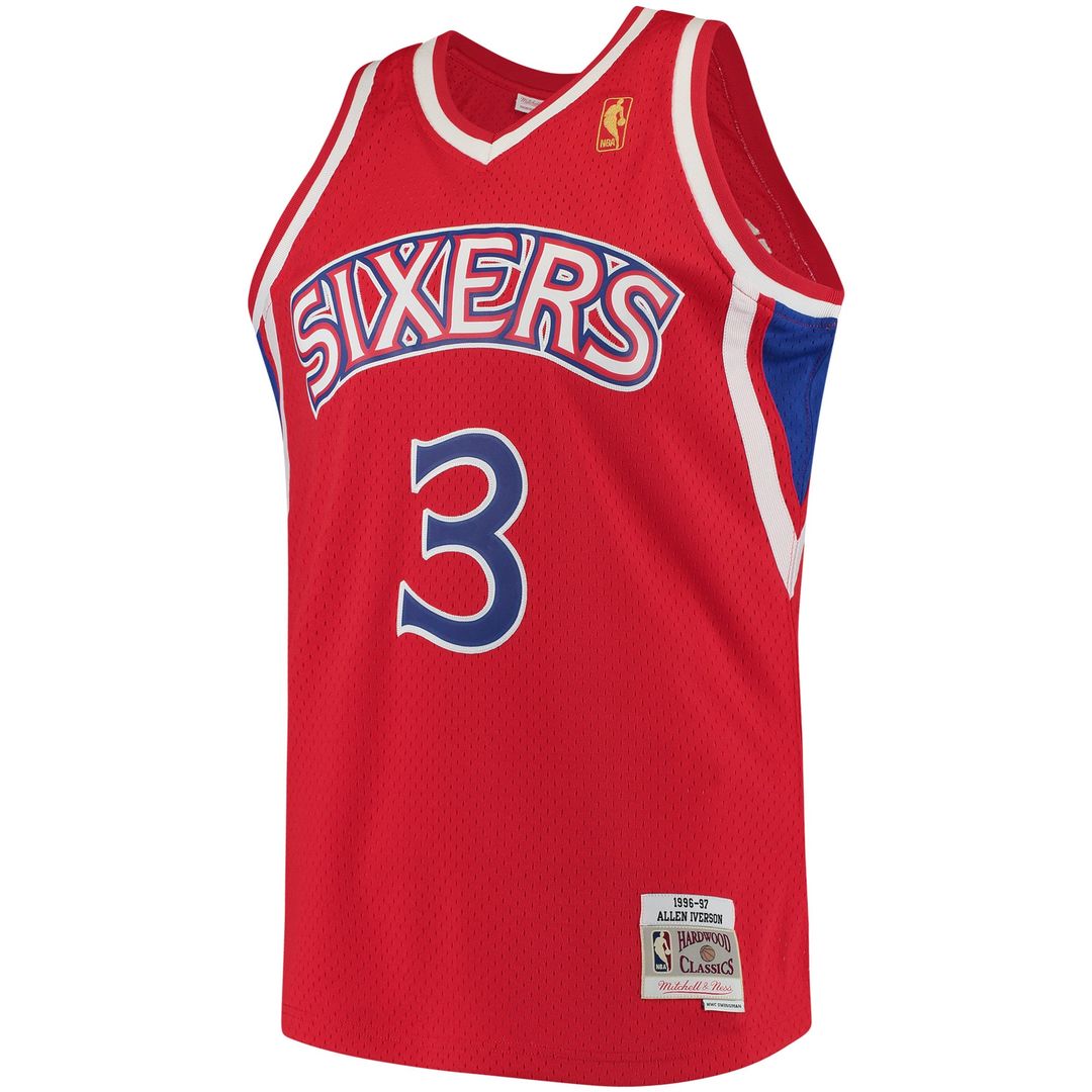 Allen Iverson Philadelphia 76ers Mitchell & Ness 2000/01 Hardwood Classics Swingman Jersey - Black
