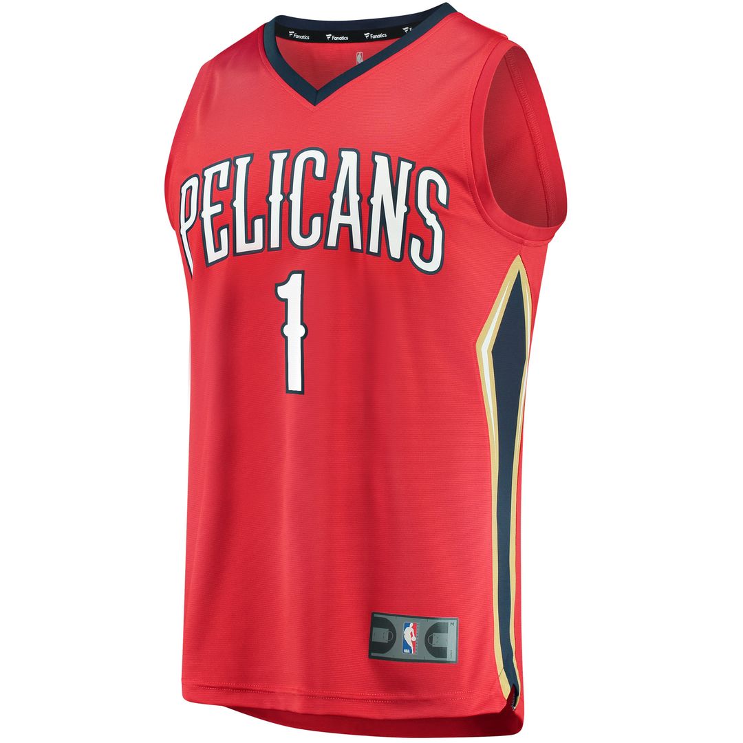 Zion Williamson New Orleans Pelicans Fanatics Replica Fast Break Jersey Navy - Icon Edition