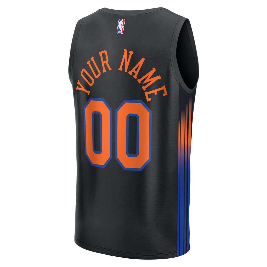 New York Knicks Fanatics Youth Fast Break Custom Replica Jersey - Blue - Icon Edition