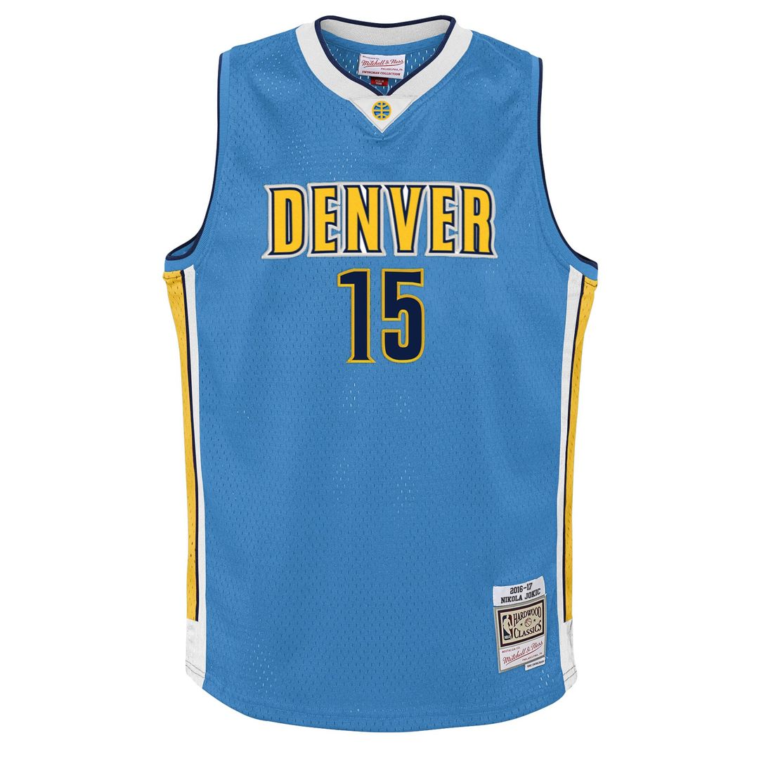 Nikola Jokic Denver Nuggets Mitchell & Ness Youth 2016/17 Hardwood Classics Swingman Jersey - Light Blue