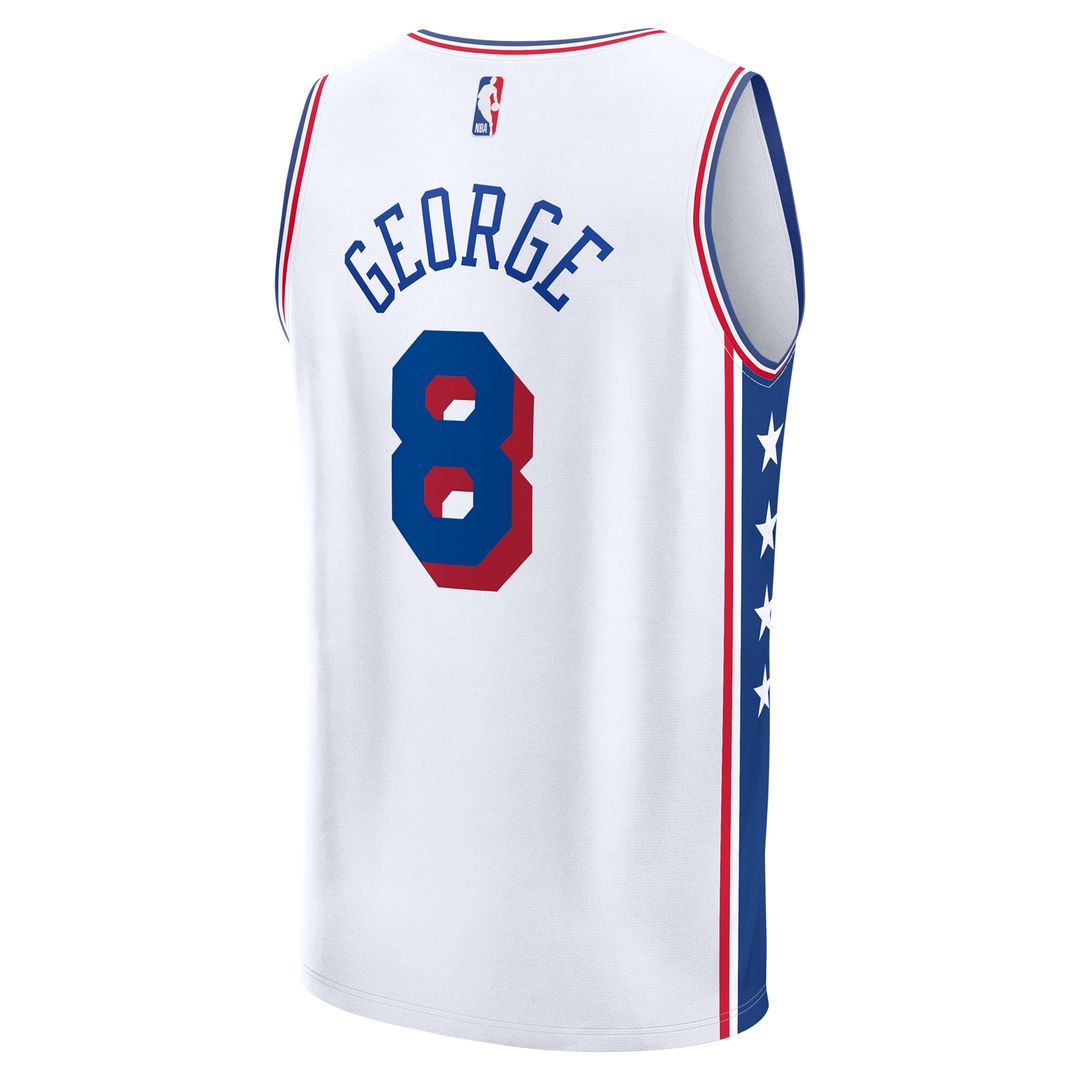 Paul George Philadelphia 76ers Fanatics Fast Break Player Replica Jersey - Association Edition - White
