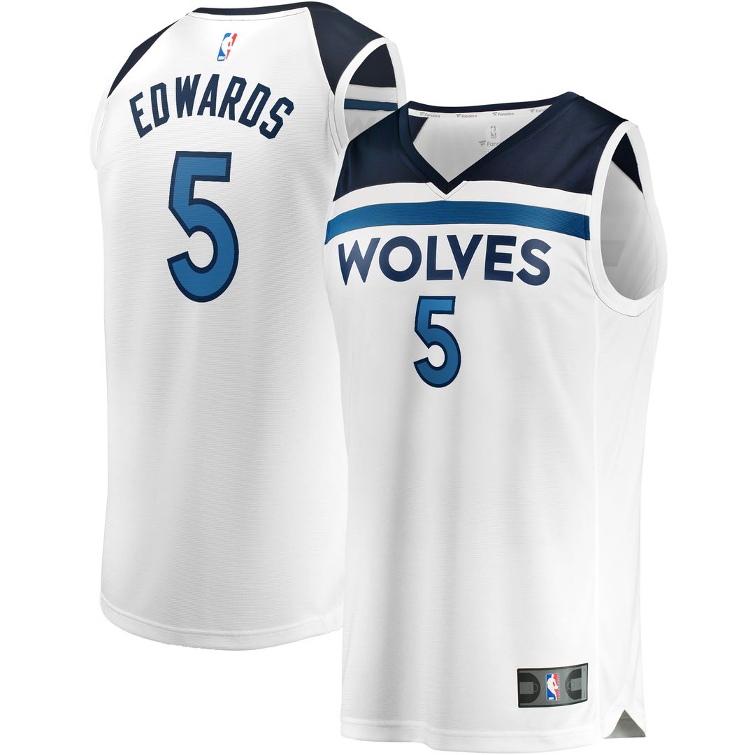 Anthony Edwards Minnesota Timberwolves Fanatics Fast Break Player Replica Jersey - Association Edition - White