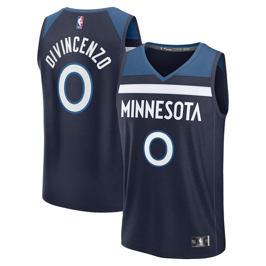 Donte DiVincenzo Minnesota Timberwolves Fanatics Fast Break Player Replica Jersey - Icon Edition - Navy