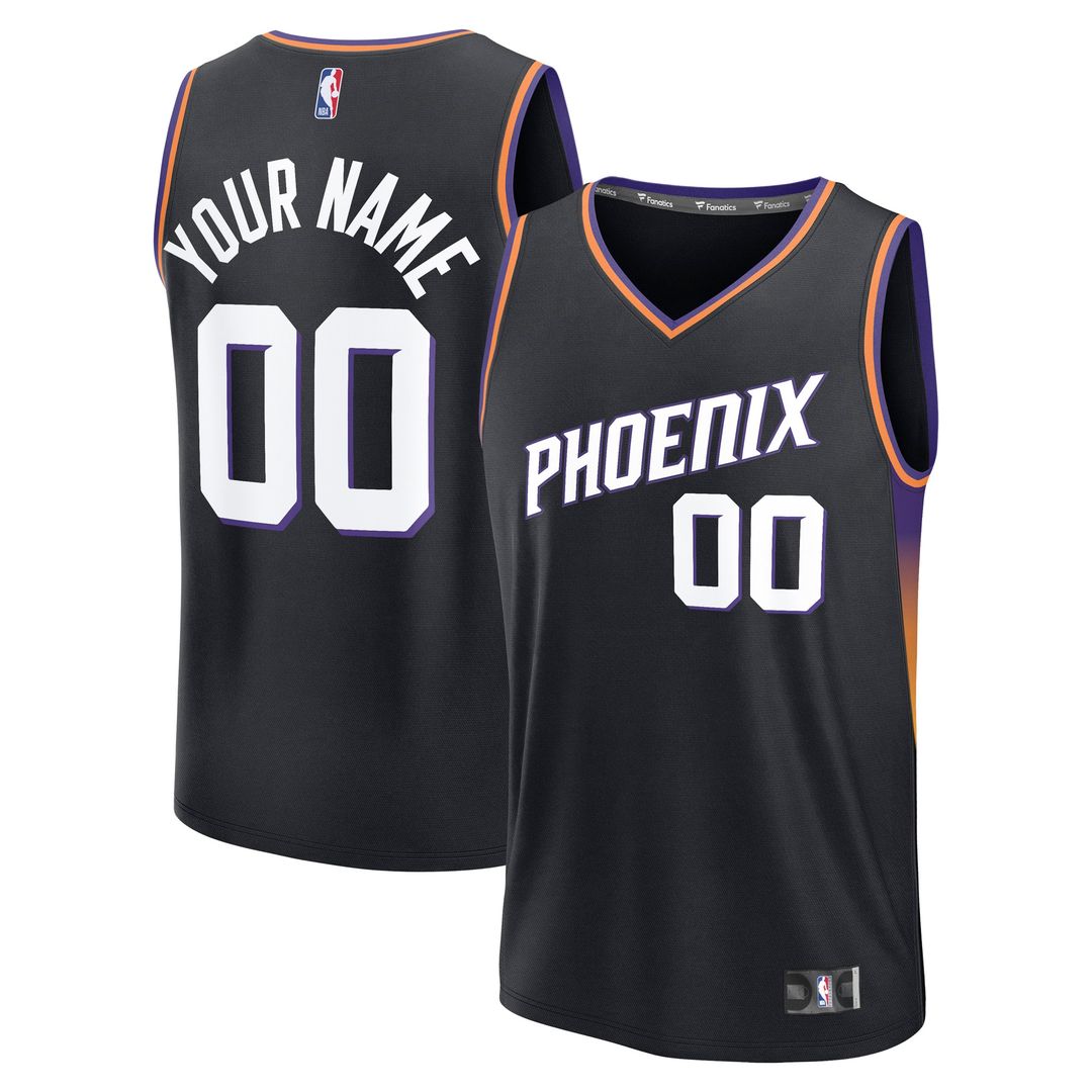 Phoenix Suns Fanatics Youth Fast Break Custom Jersey - Statement Edition - Black