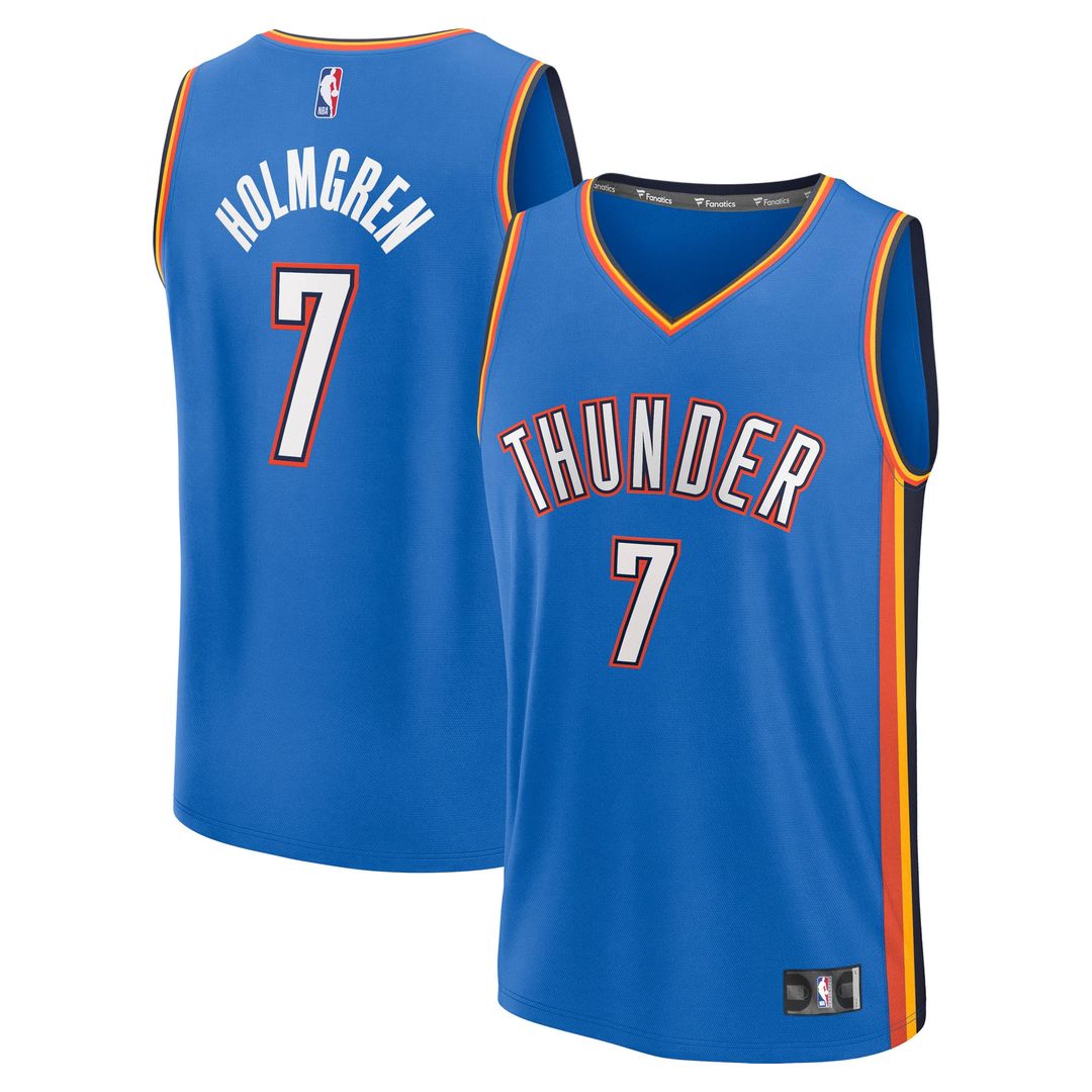 Chet Holmgren Oklahoma City Thunder Fanatics Fast Break Player Replica Jersey - Icon Edition - Blue